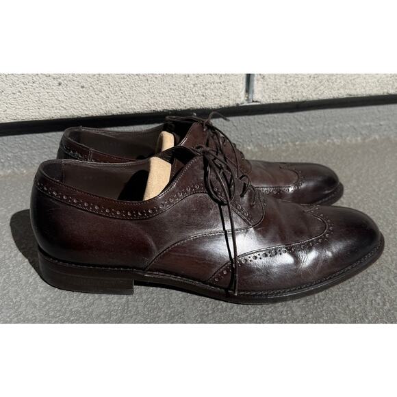 Hugo Boss Dark Brown Leather Wingtip Brogue Oxford Size 7 Italy main image 8